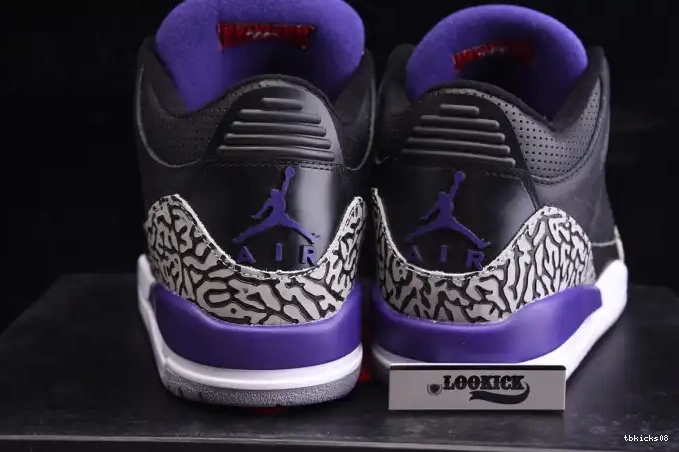 Rep TBkick Black 3 CT8532-050 Court Air Jordan Retro Purple 0611